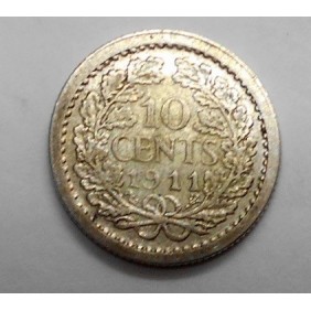NETHERLANDS 10 Cents 1911 AG