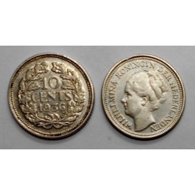 NETHERLANDS 10 Cents 1936 AG