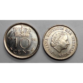 NETHERLANDS 10 Cents 1966