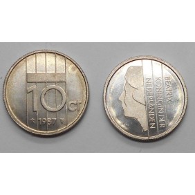 NETHERLANDS 10 Cents 1987