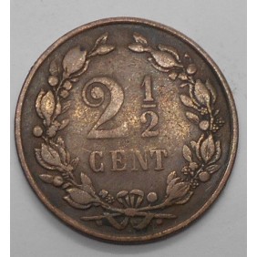 NETHERLANDS 2 1/2 Cent 1886