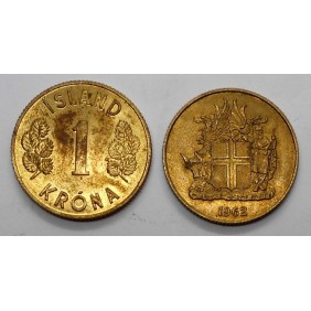 ICELAND 1 Krona 1962