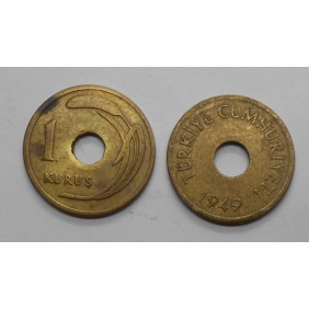 TURKEY 1 Kurus 1949