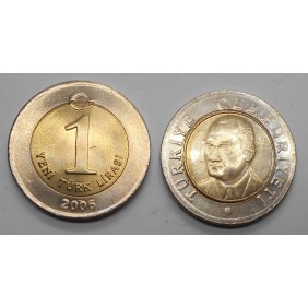 TURKEY 1 Lira 2006 Bimetallic