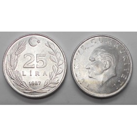 TURKEY 25 Lira 1987