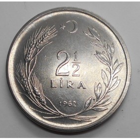 TURKEY 2 1/2 Lira 1962