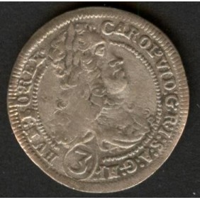 AUSTRIA 3 Kreuzer 1713 AG...