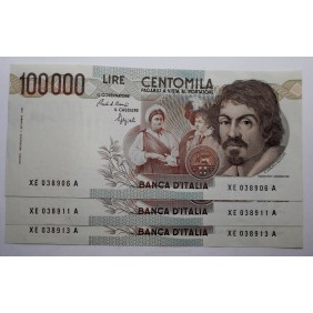 100.000 Lire CARAVAGGIO 1°...