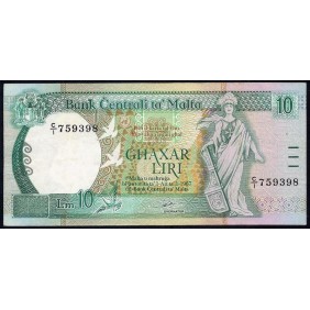 MALTA 10 Liri L. 1967 (1989)