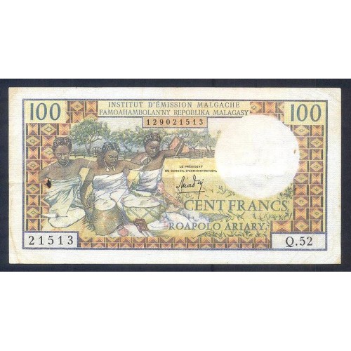 MADAGASCAR 100 Francs 1966
