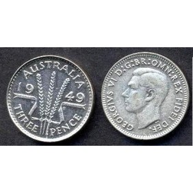 AUSTRALIA 3 Pence 1949 AG
