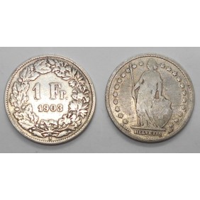 SWITZERLAND 1 Franc 1903 AG