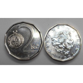 CZECH REPUBLIC 2 Koruny 2001