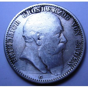 BADEN 2 Mark 1905 AG...