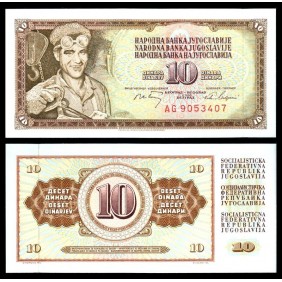 YUGOSLAVIA 10 Dinara 1968