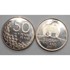 FINLAND 50 Pennia 2001