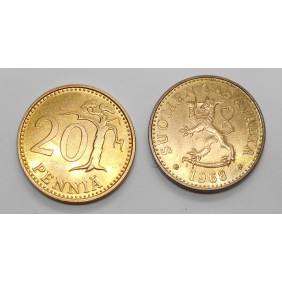 FINLAND 20 Pennia 1968