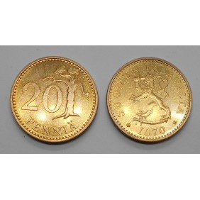 FINLAND 20 Pennia 1970 rare