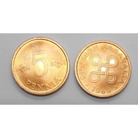FINLAND 5 Pennia 1969