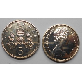 GREAT BRITAIN 5 Pence 1971...