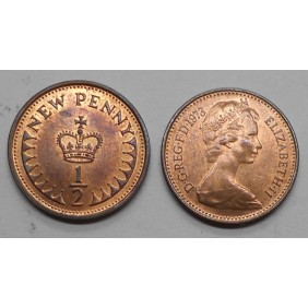 GREAT BRITAIN 1/2 Penny 1973