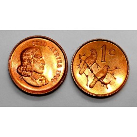 SOUTH AFRICA 1 Cent 1966...