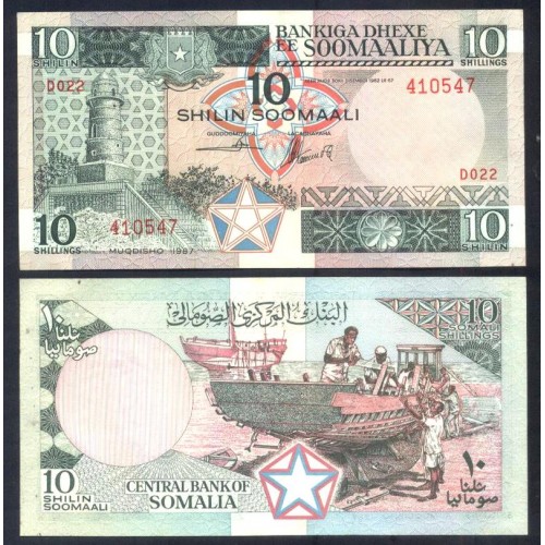 SOMALIA 10 Shillings 1987