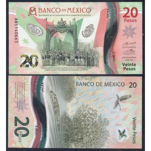 MEXICO 20 Pesos 06.01.2021...