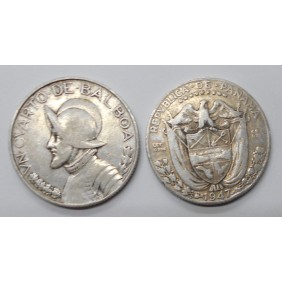 PANAMA 1/4 Balboa 1947 AG