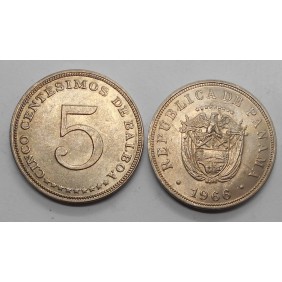 PANAMA 5 Centesimos 1966