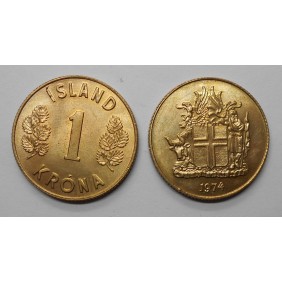 ICELAND 1 Krona 1974