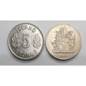 ICELAND 5 Kronur 1969