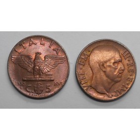 5 Centesimi IMPERO 1938 FDC