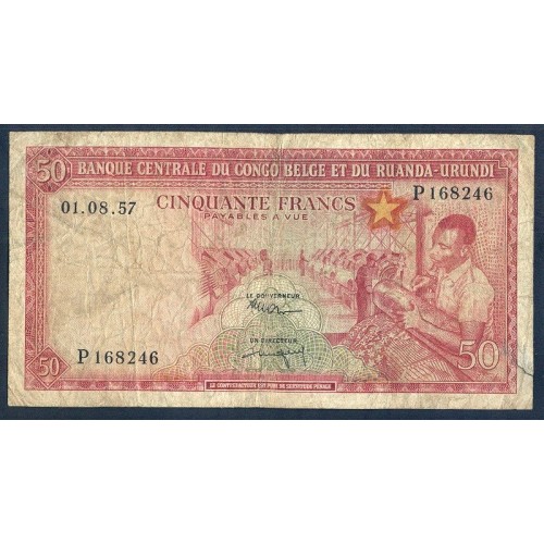 BELGIAN CONGO 50 Francs 1957
