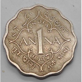 BRITISH INDIA 1 Anna 1947 B