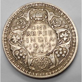 BRITISH INDIA 1 Rupee 1942...