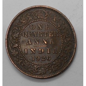 BRITISH INDIA 1/4 Anna 1926 B