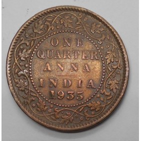 BRITISH INDIA 1/4 Anna 1935 C