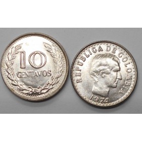 COLOMBIA 10 Centavos 1974