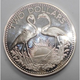 BAHAMAS 2 Dollars 1975...