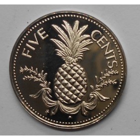 BAHAMAS 5 Cents 1975 PROOF