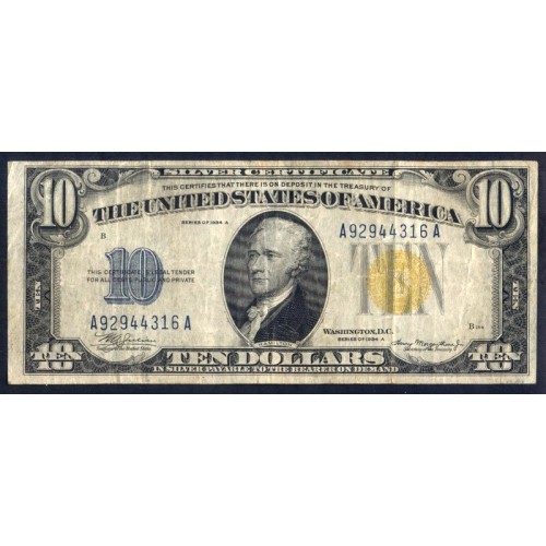 USA 10 Dollars 1934A Yellow...