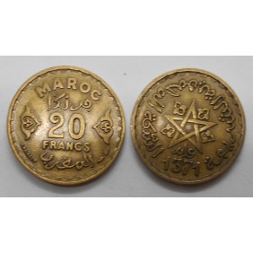MOROCCO 20 Francs AH 1371...