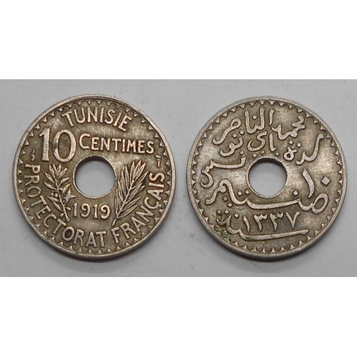 TUNISIA 10 Centimes 1919