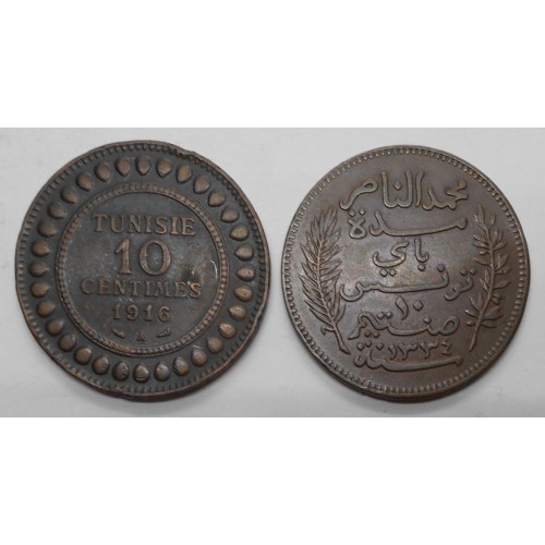 TUNISIA 10 Centimes 1916