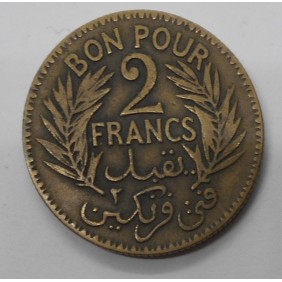 TUNISIA 2 Francs 1926