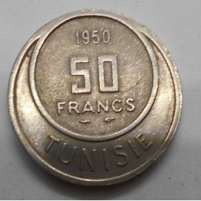 TUNISIA 50 Francs 1950