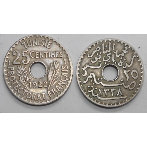 TUNISIA 25 Centimes 1920