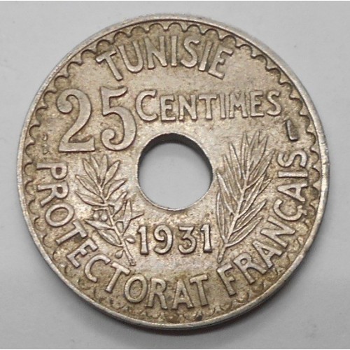 TUNISIA 25 Centimes 1931