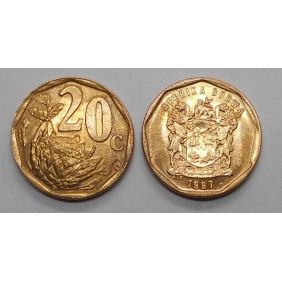 SOUTH AFRICA 20 Cents 1997